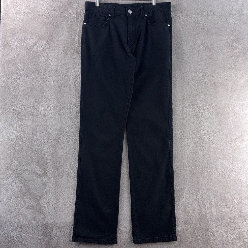 Ermenegildo Zegna Jeans Mens Size 32x27 Black 5 Pocket Straight Fit Denim